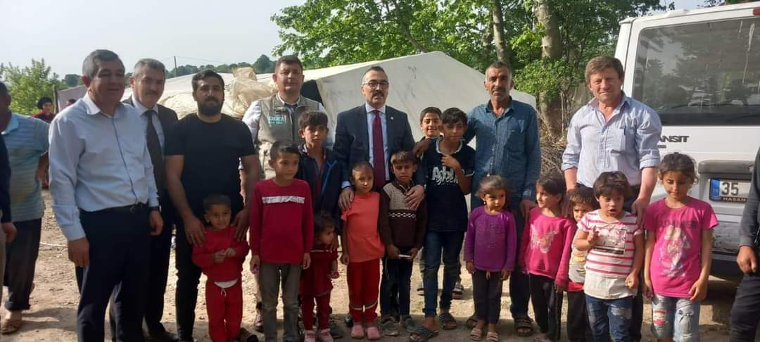 Kaymakamı Arslan’dan mevsimlik tarım işçilerine ziyaret