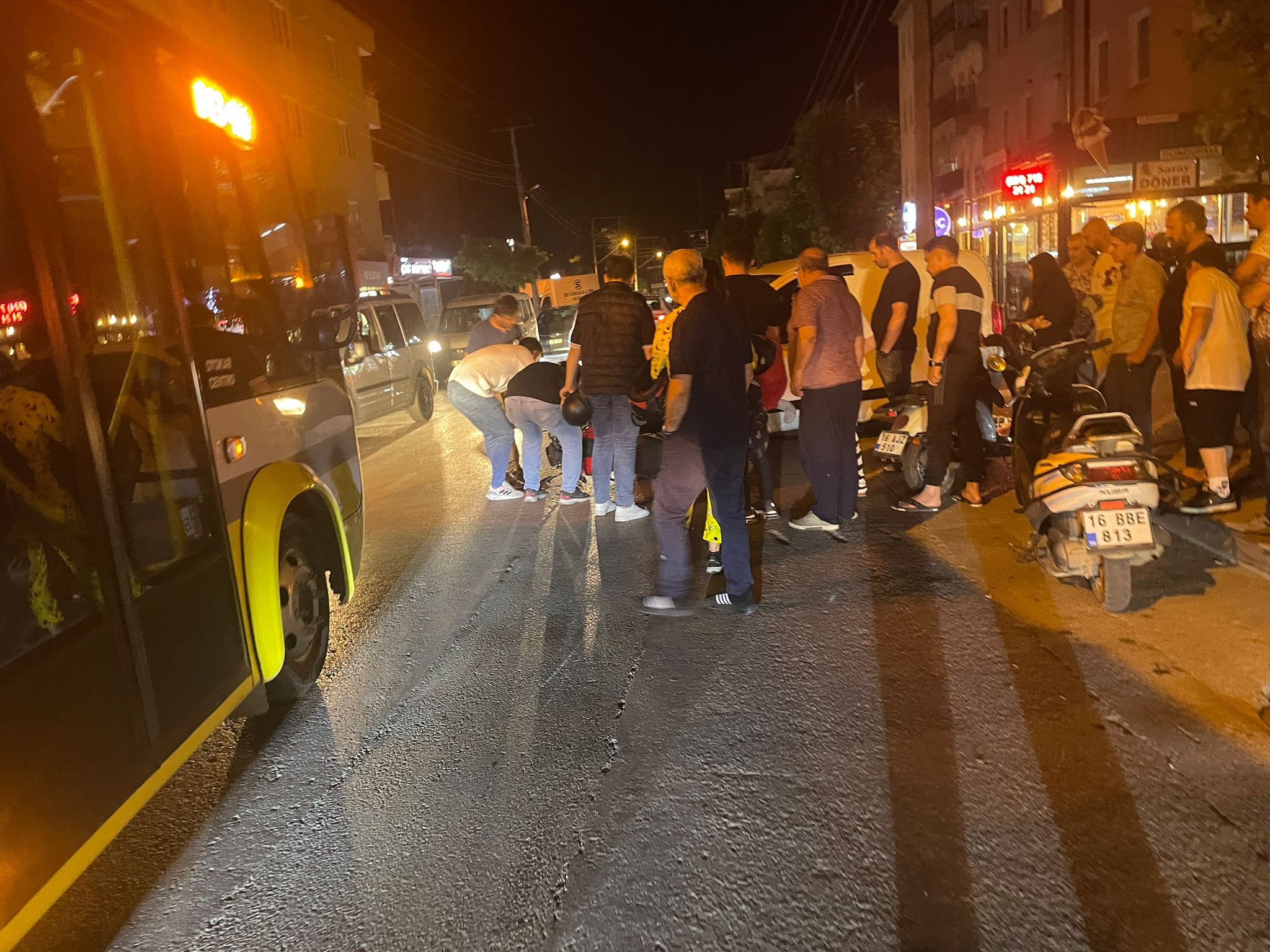 İnegöl’de cadde bir anda karıştı