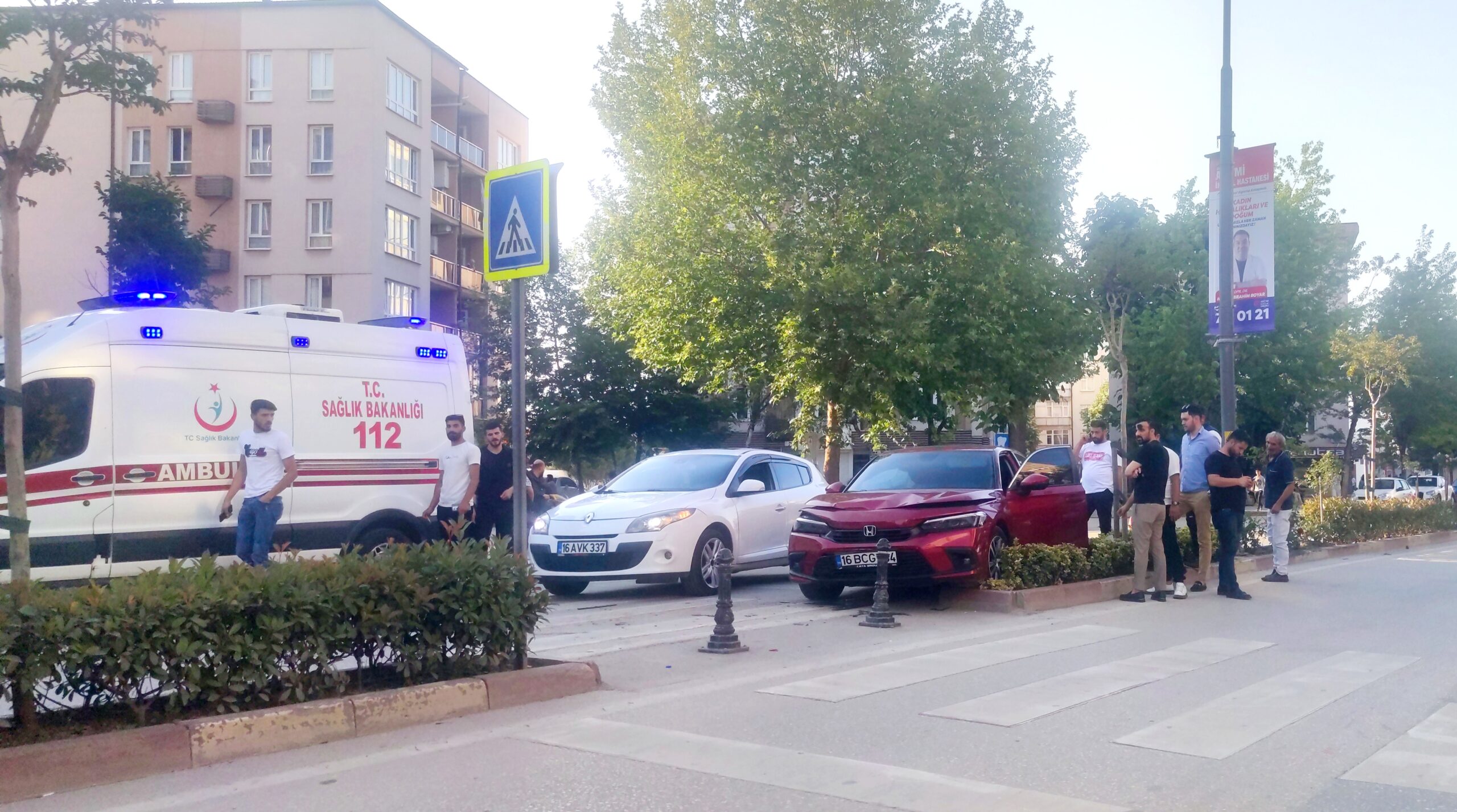 İnegöl’de korkutan kaza