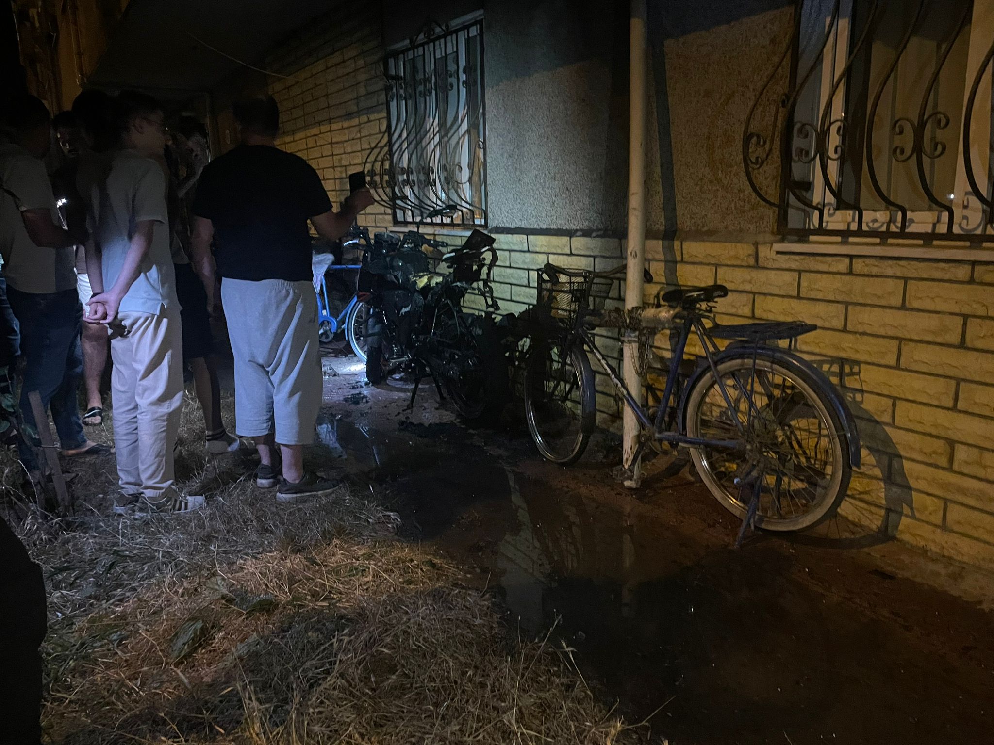 İnegöl’de alev alan motosiklet küle döndü