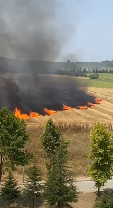 Akhisar’da korkutan yangın