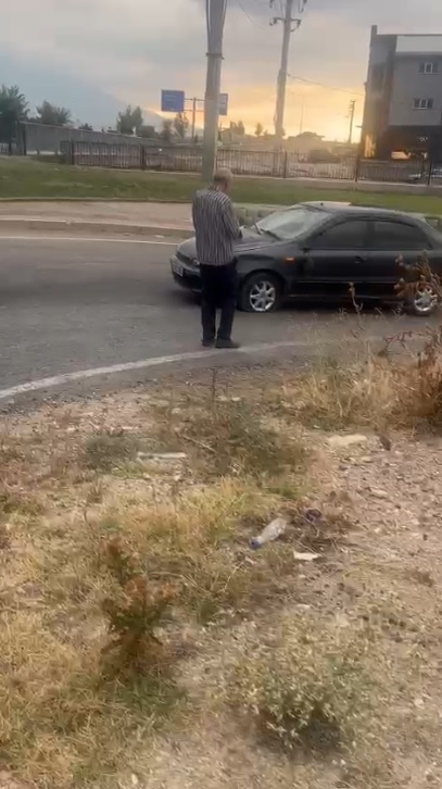 Motosiklet sürücüsü kazada yaralandı