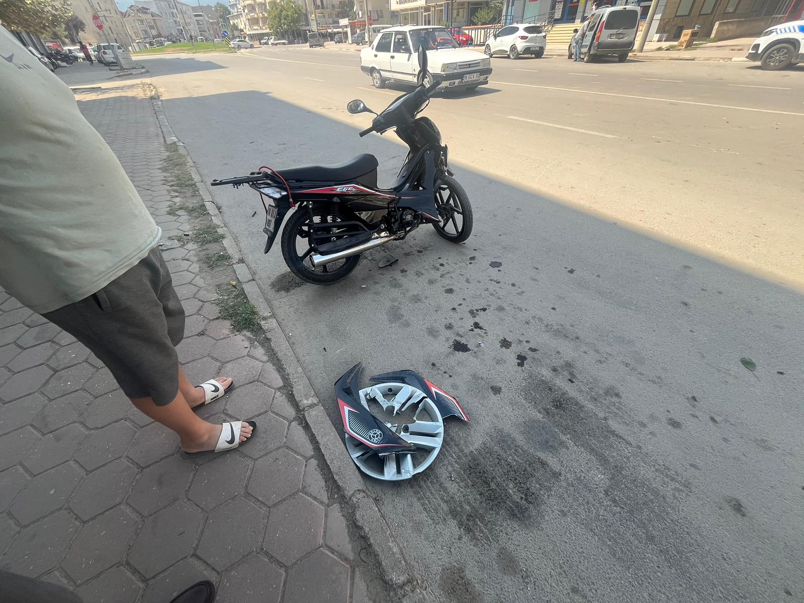 Motosiklet sürücüsü ölümden döndü