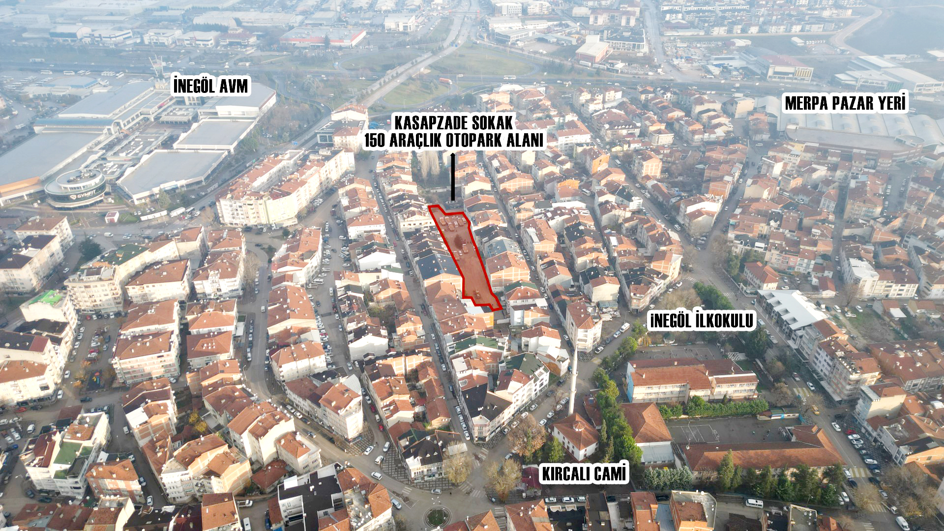 17 Bina kamulaştırılarak  150 araçlık otopark üretiliyor