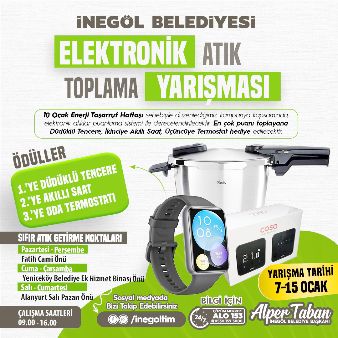 Elektronik atık toplama yarışması başladı