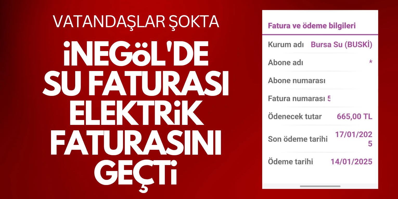 BUSKİ Faturaları İnegöl’de Tepki Topladı