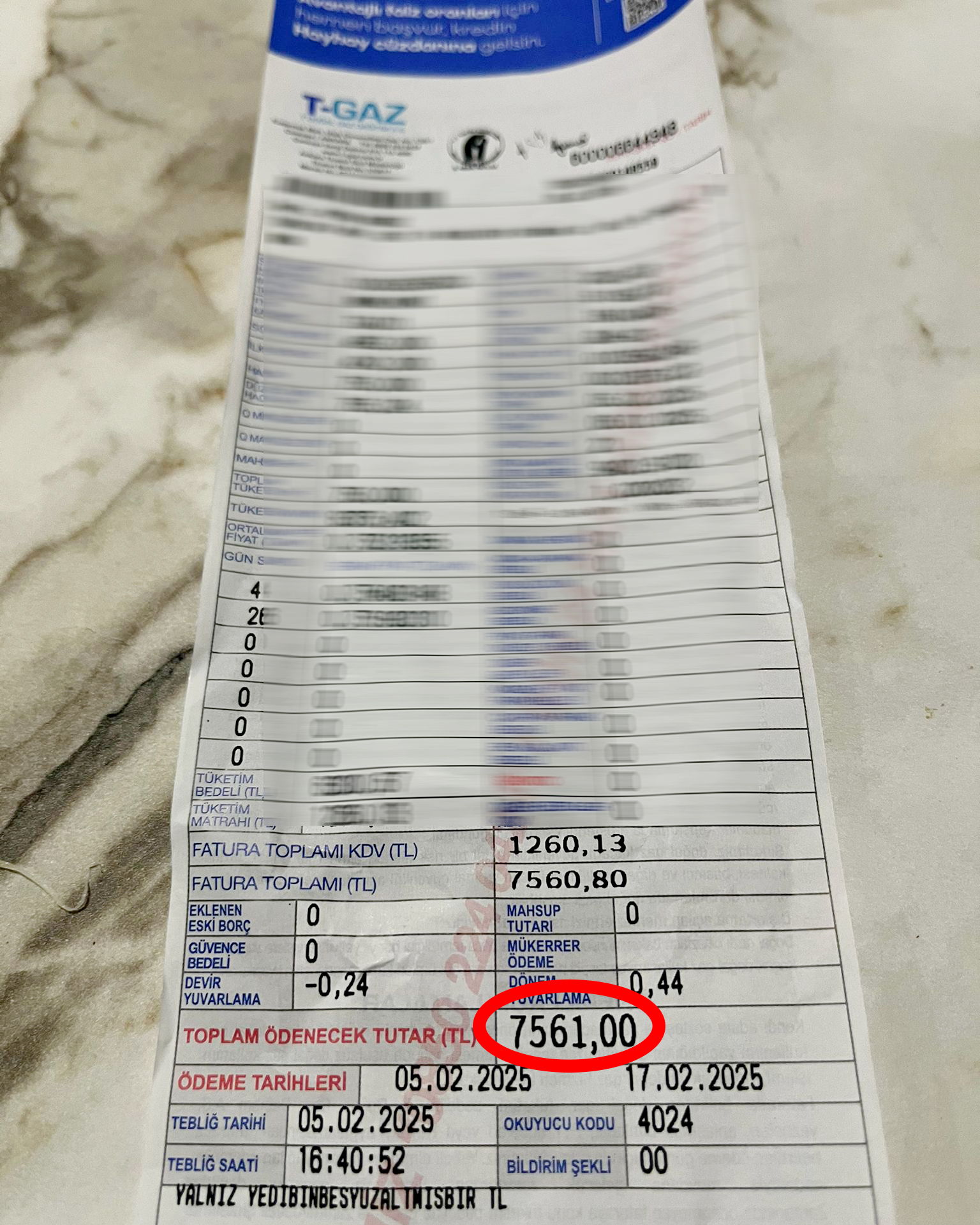 İnegöl’de yanlış yazılan doğalgaz faturası şaşkınlığa neden oldu