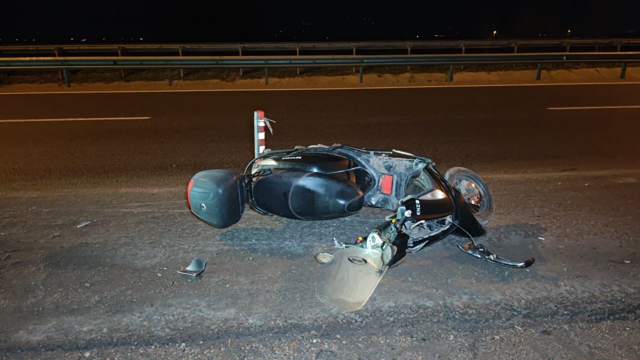 Motosiklet sürücüsü ölümden döndü