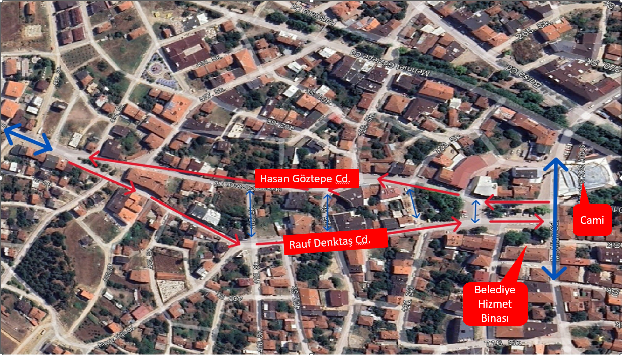 İnegöl’de 2 mahallede toplam 5 sokakta tek yön uygulaması başladı
