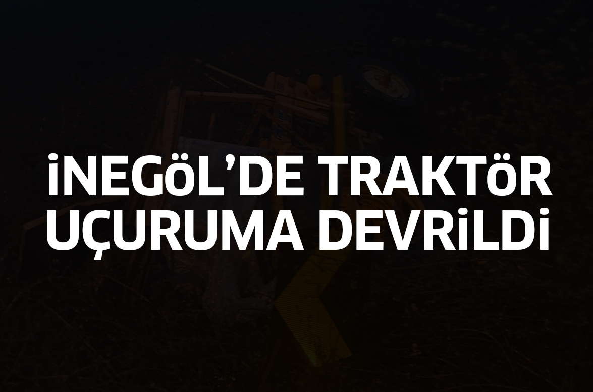 Traktör uçuruma devrildi