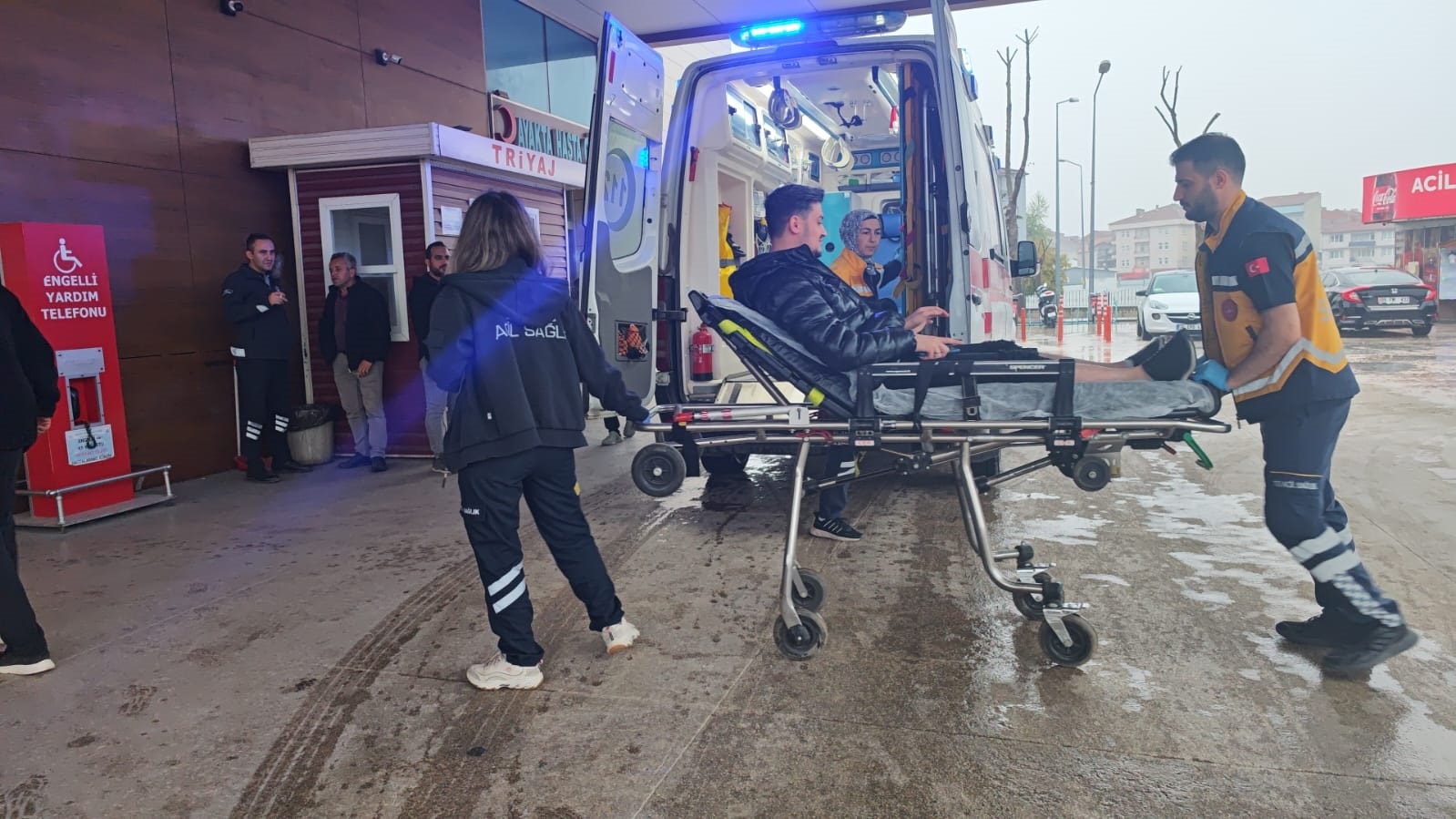 Motosiklet sürücüsü kazada yaralandı