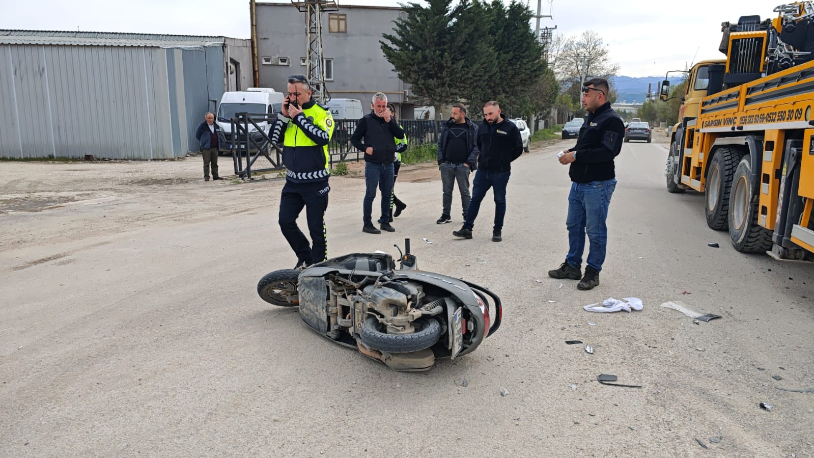 Motosiklet sürücüsü kazada yaralandı