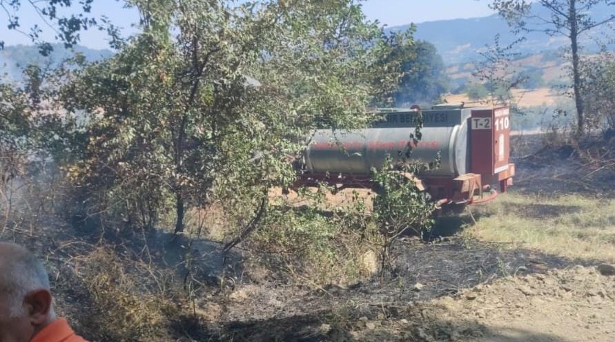 Gündüzlü’de korkutan anız yangını