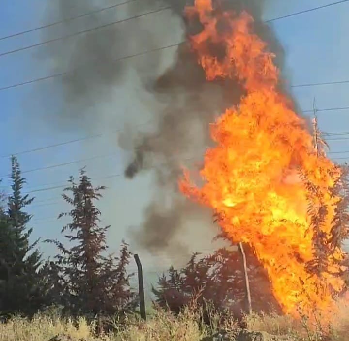 Sanayiden yangın paniği