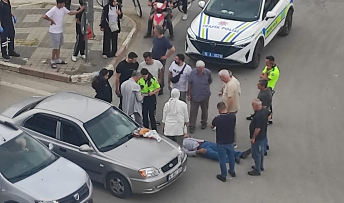 Yolun karşısına geçmeye çalışırken hastanelik oldu