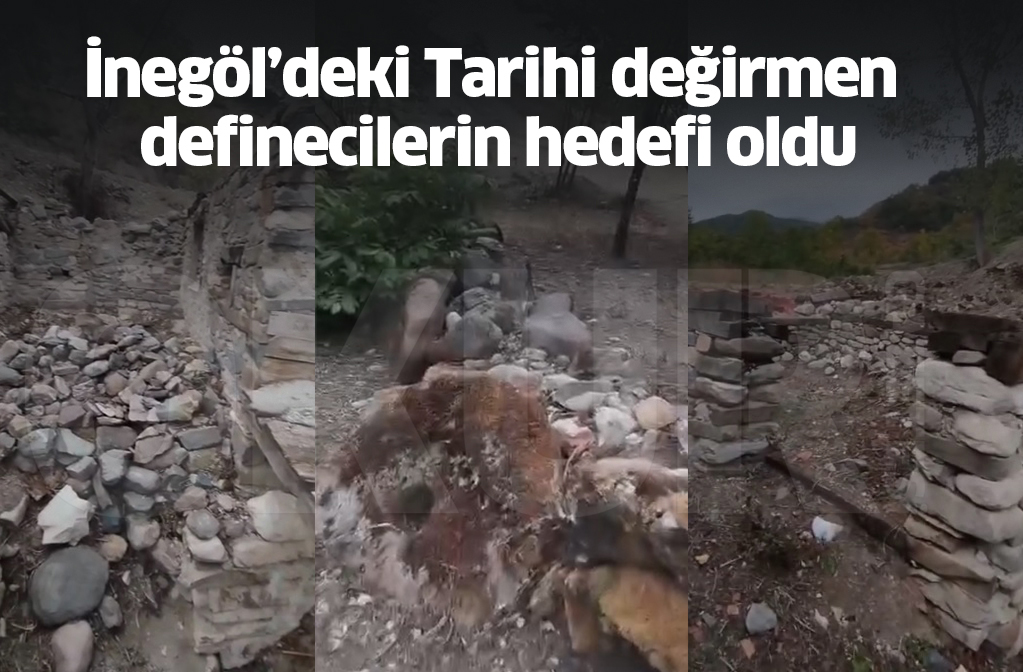 Tarihi değirmen definecilerin hedefi oldu