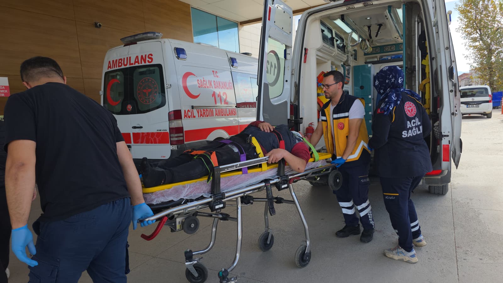 Motosiklet sürücüsü kazada yaralandı