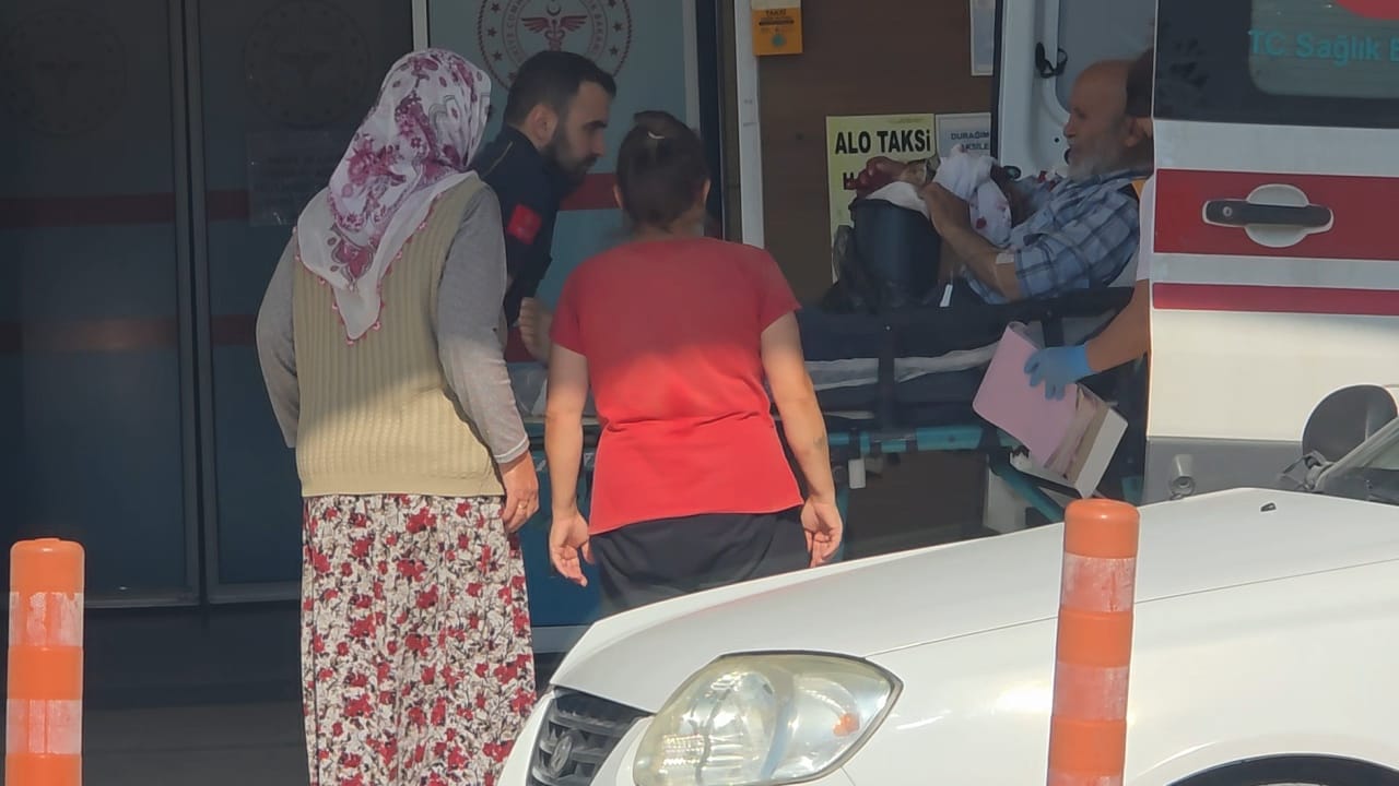 Odun kesmek isterken hastanelik oldu