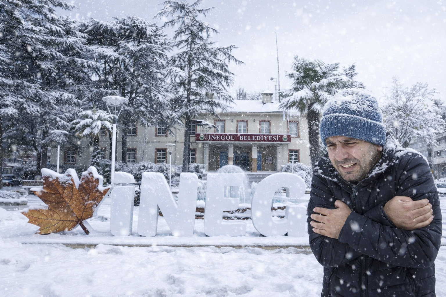 İnegöl’de dondurucu soğuklar