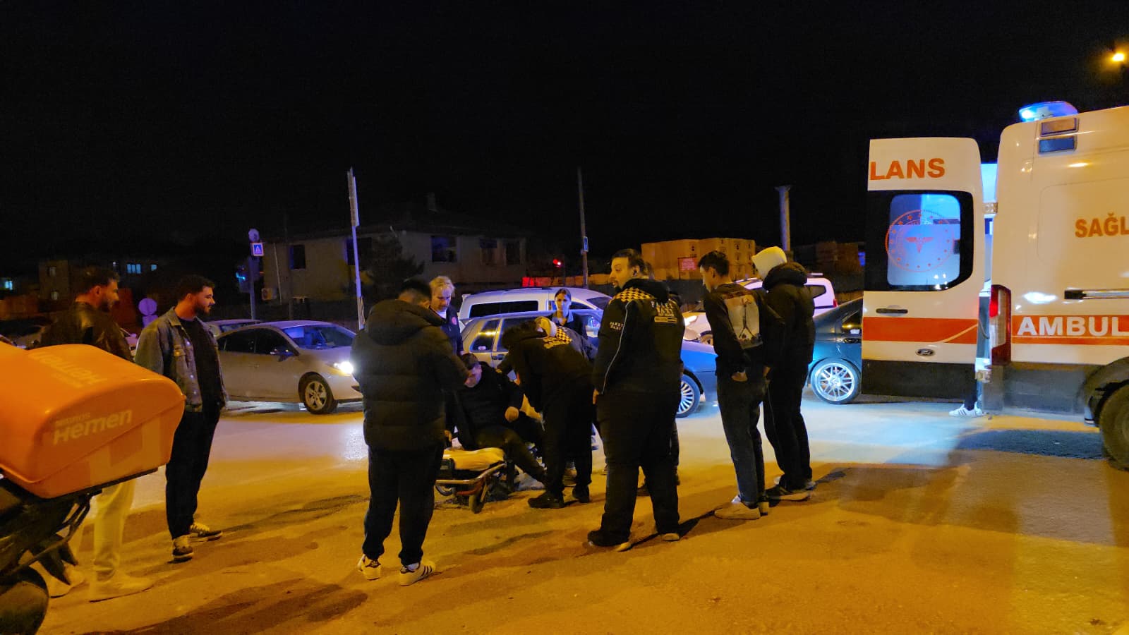 Motosiklet sürücüsü kazada yaralandı