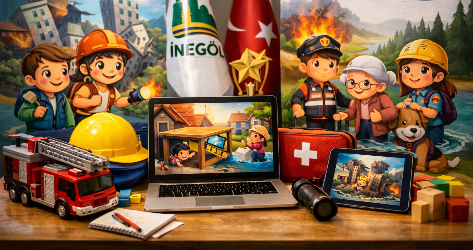 İnegöl Belediyesi’nden çocuklar için afet bilinci geliştirecek oyun yarışması